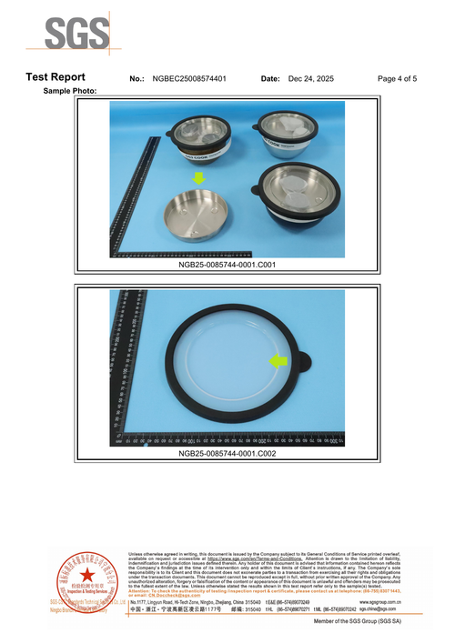 Submitted salad bowl kit sample shown in SGS report NGBEC25008574401