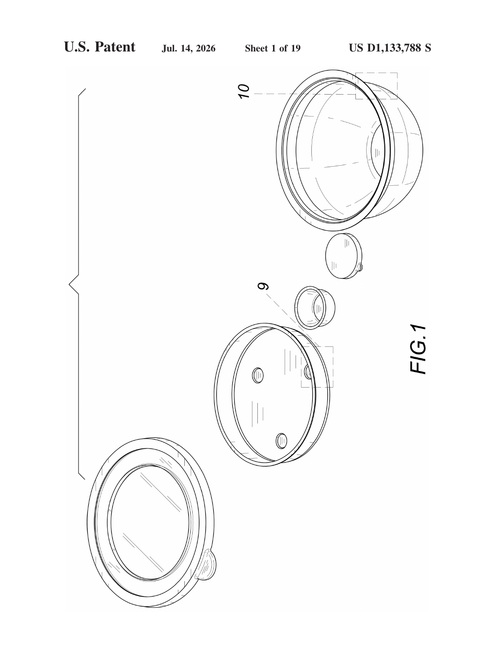 Drawing from U.S. Design Patent D1,133,788 S